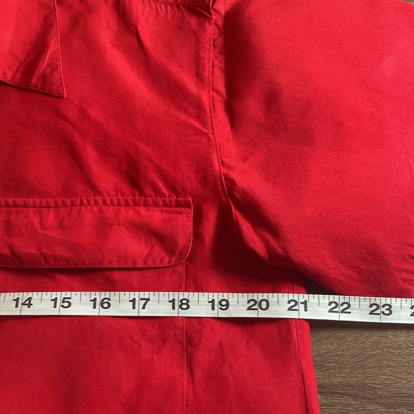 Women’s Vintage Red Peter Martin Silk Collection Medium Button Down Shirt - Picture 4 of 7